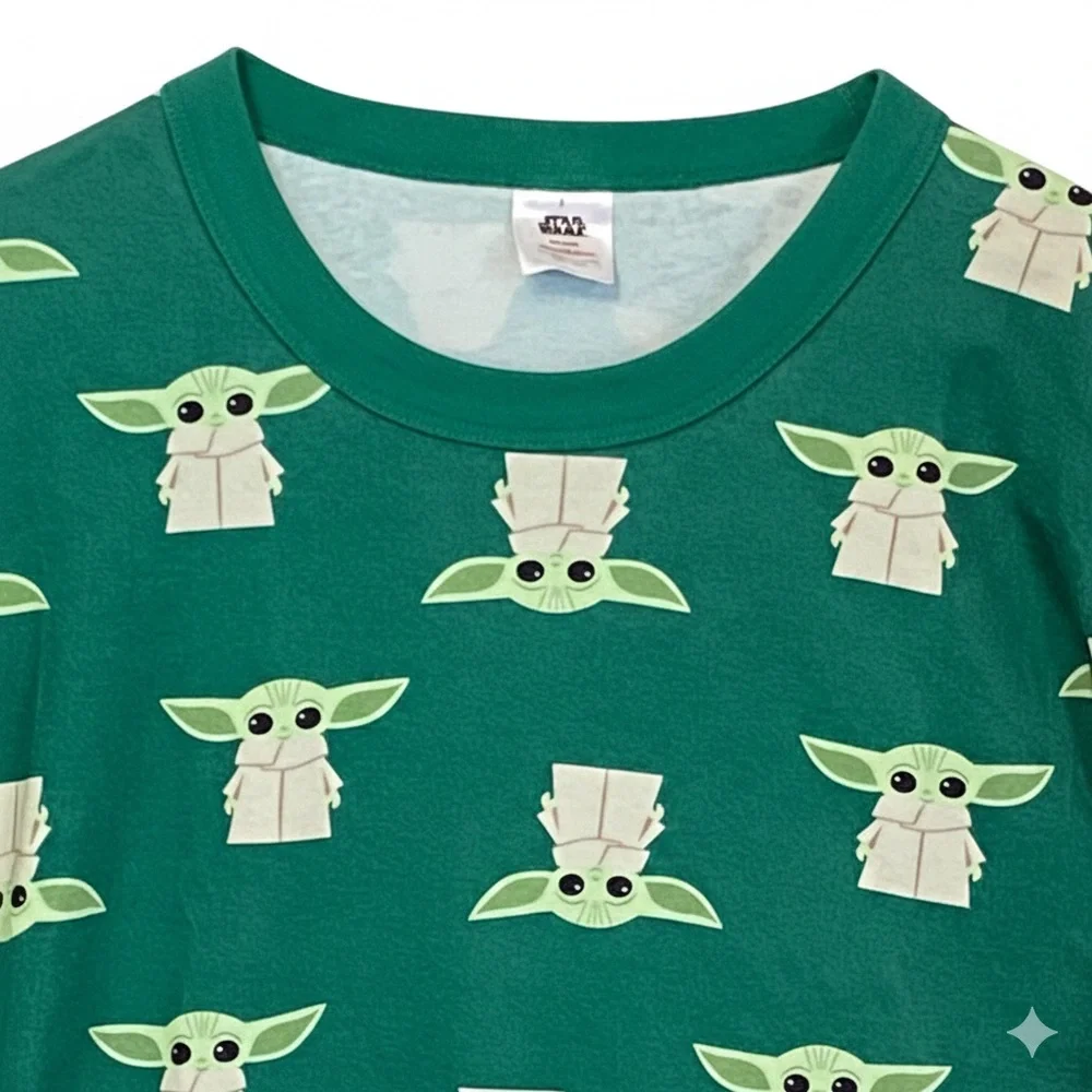 Hanna Andersson‎ Star Wars Grogu Baby Yoda Organic Cotton Pajamas Green Large